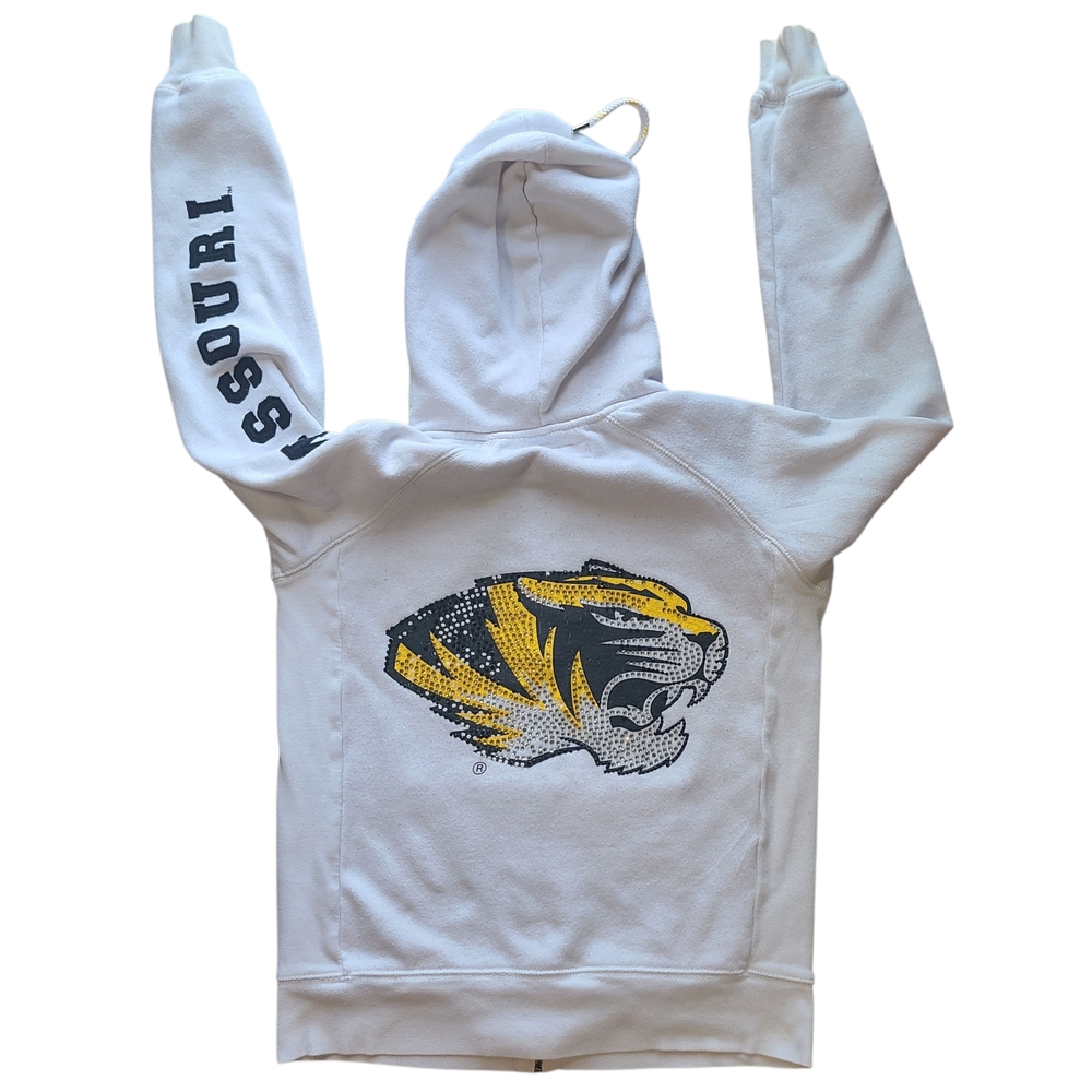 Mizzou Tigers Rhinestone Zip Hoodie Women’s Small College Classics Missouri - Picture 3 of 12